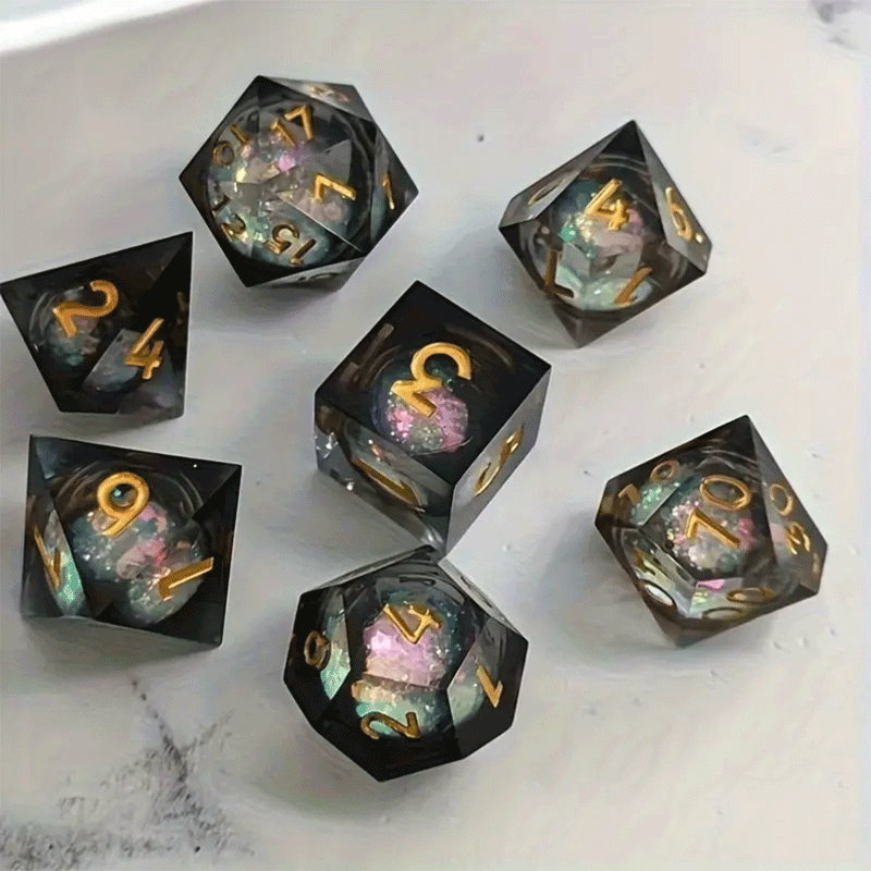 Soul Stone - Liquid Core Sharp Edge Dice Set