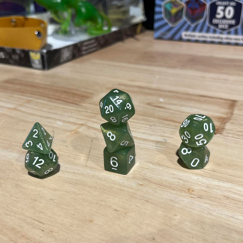 Sound of Silence - 7 Piece Polyhedral Dice Set + Dice Bag