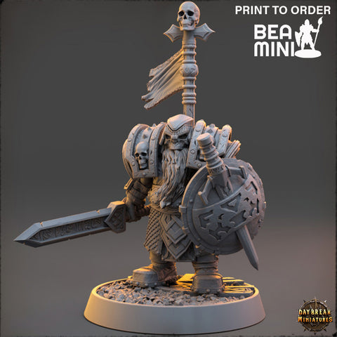 Szigalf Skullmount  - Deviant Dwarves of the Pandemonium | BeaMini Print to Order Miniatures