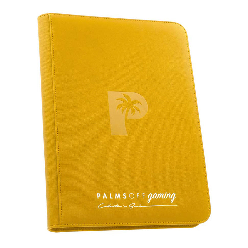 Palms Off Gaming:  Collector's Series 9 Pocket Zip Binder – Yellow