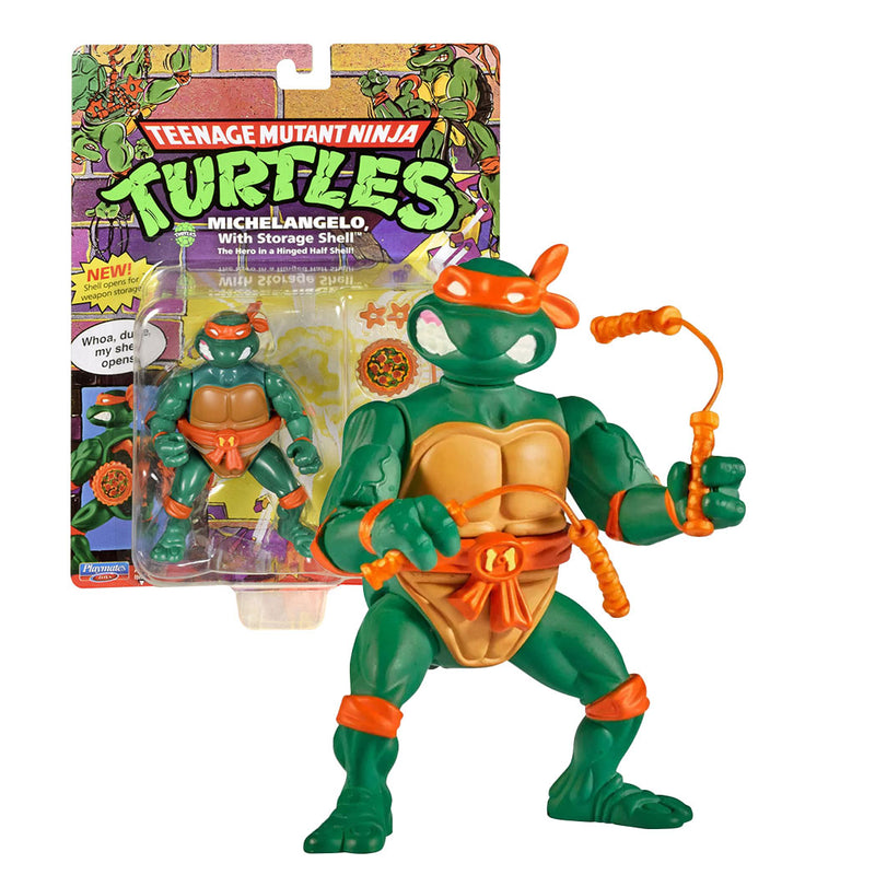 Teenage Mutant Ninja Turtles - Michelangelo with Storage Shell (Classic Action Figure)