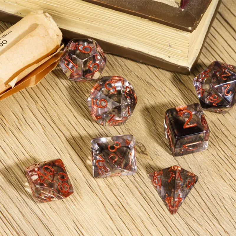 Tenebris - 7 Piece Polyhedral Dice Set + Dice Bag