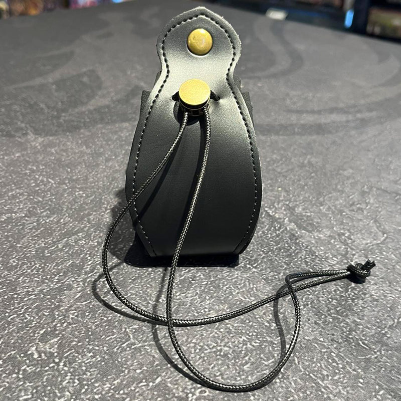 The Rogues Secret - 2-in-1 Drawstring Leather Dice Bag & Dice Tray