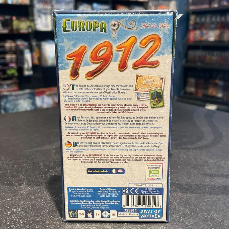 Ticket to Ride - Europa 1912 Expansion