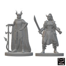 Tiefling Female Fighters | BeaMini Unpainted RPG Miniatures