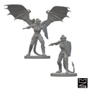 Tiefling Female Fighters (1 with Wings) | BeaMini Unpainted RPG Miniatures