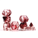Tieflings Fire - 7 Piece Polyhedral Dice Set + Dice Bag