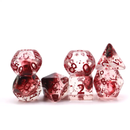 Tieflings Fire - 7 Piece Polyhedral Dice Set + Dice Bag