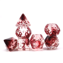 Tieflings Fire - 7 Piece Polyhedral Dice Set + Dice Bag