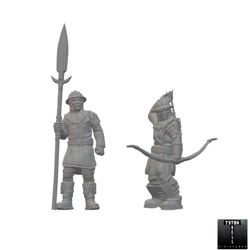 Town Guards | BeaMini Unpainted RPG Miniatures