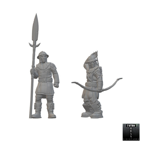 Town Guards | BeaMini Unpainted RPG Miniatures