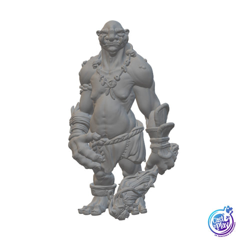 Twisted Club Troll | BeaMini Unpainted RPG Miniatures