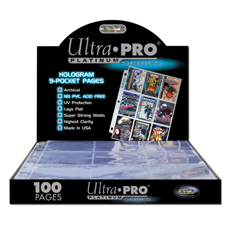 ULTRA PRO Platinum Series- 9-Pocket  Page for Standard Size Cards (100 pages)