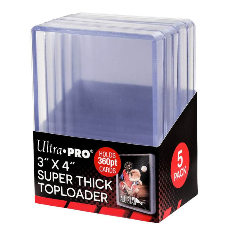 Ultra Pro - 3″ x 4″ Super Thick Toploaders (360pt) - 5 Pack
