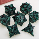 Underworld's Well - 7 Piece Metal Polyhedral Dice Set & Dice Case