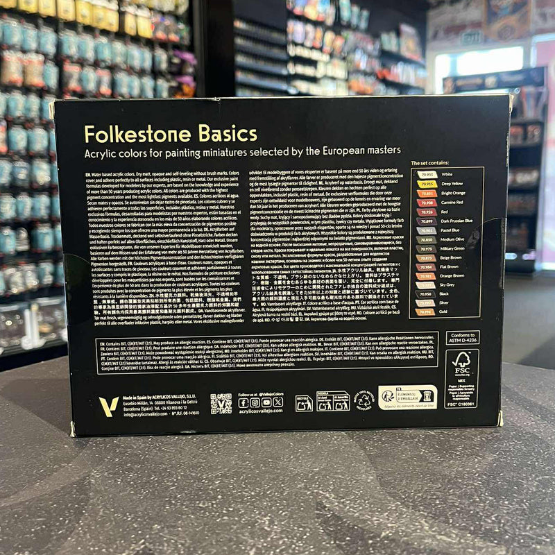 Vallejo: Folkstone Basics- 16 Colour Set