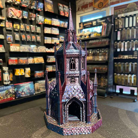 3D Printed Dice Tower - Vampire Citadel (Rainbow)