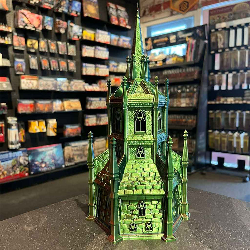 3D Printed Dice Tower - Vampire Citadel (Rainbow)