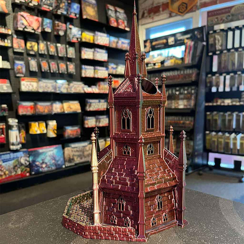 3D Printed Dice Tower - Vampire Citadel (Rainbow)