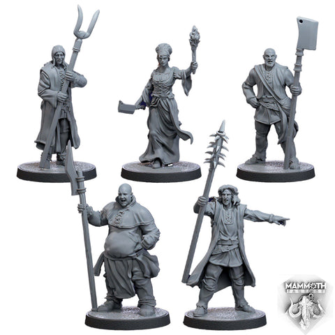 Village Militia | BeaMini Unpainted RPG Miniatures