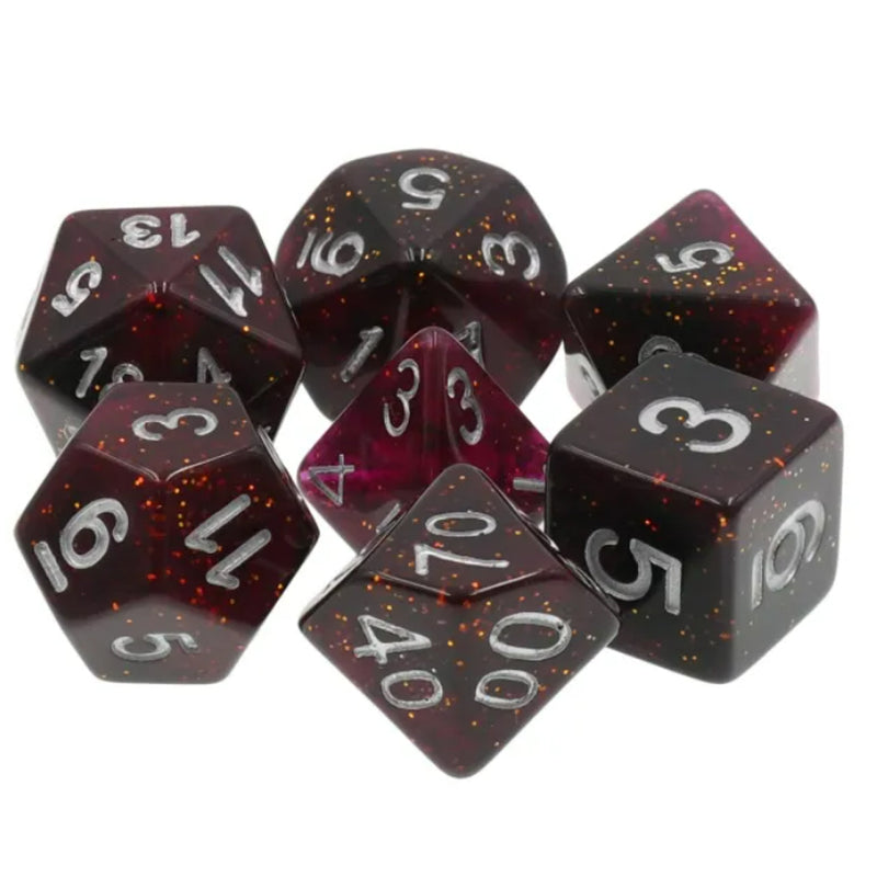 Void Shadows - 7 Piece Polyhedral Dice Set + Dice Bag