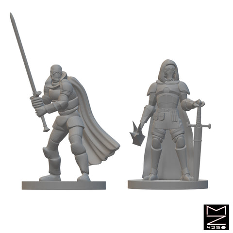 Warforged Fighters | BeaMini Unpainted RPG Miniatures