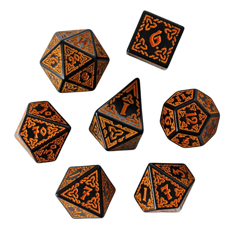 Warriors Knot - 7 Piece Polyhedral Dice Set + Dice Bag