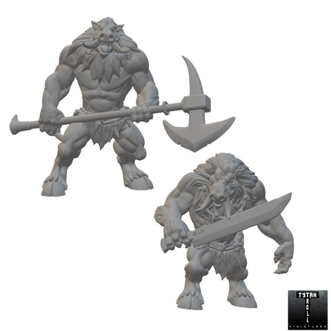 Wereboars | BeaMini Unpainted RPG Miniatures