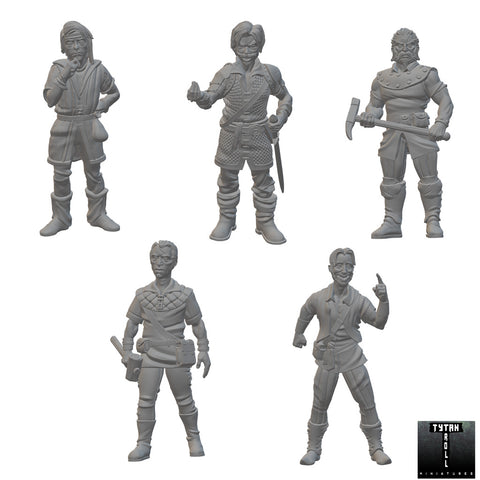 Villagers | BeaMini Unpainted RPG Miniatures