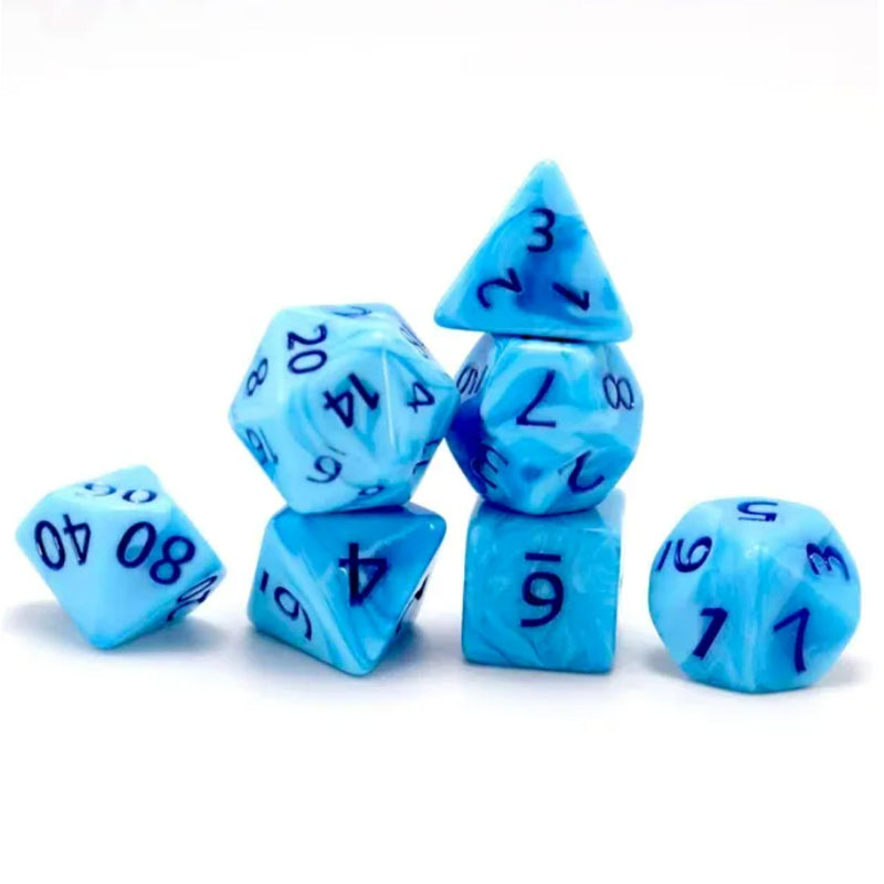 Wings of the Sea - 7 Piece Polyhedral Dice Set + Dice Bag