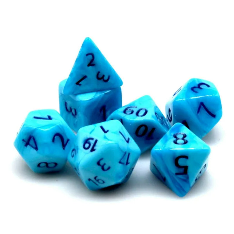 Wings of the Sea - 7 Piece Polyhedral Dice Set + Dice Bag
