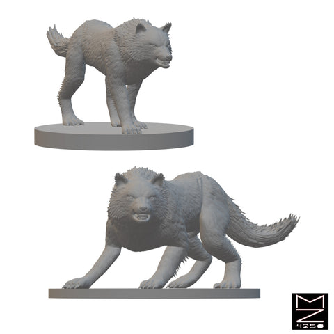 Wolves | BeaMini Unpainted RPG Miniatures