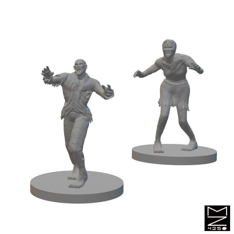 Zombies | BeaMini Unpainted RPG Miniatures