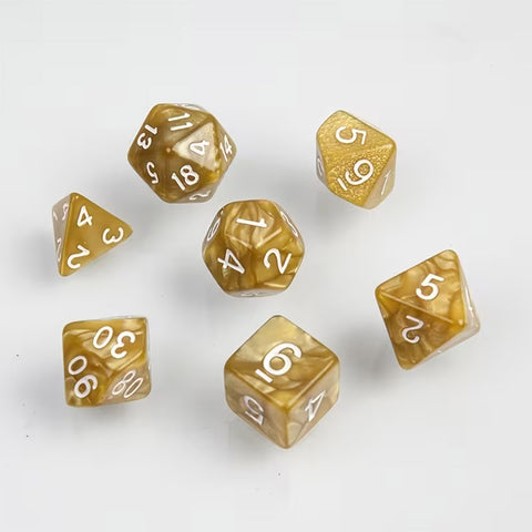 Banananana Daquiri - 7 Piece Polyhedral Dice Set + Dice Bag