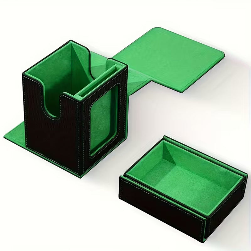 Bea Box 100+ Commander Display Deck Box with Dice Tray - Black/Green
