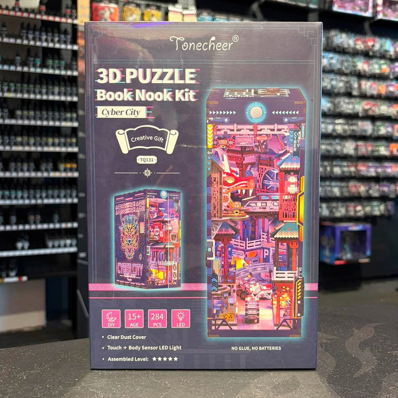 Tonecheer 3D Puzzle Book Nook - Cyber City