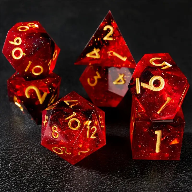 Lancasters Honour  - Handcrafted Sharp Edge Dice Set & Dice Case