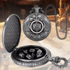 Beast of Avalon - 7 Piece Mini Metal Polyhedral Dice Set & Pocket Watch Style Case