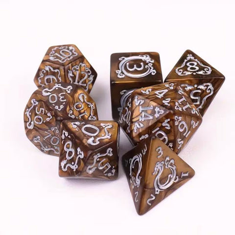 Nessie - 7 Piece Polyhedral Dice Set + Dice Bag