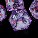 Winter Blossom - Liquid Core Sharp Edge Dice Set