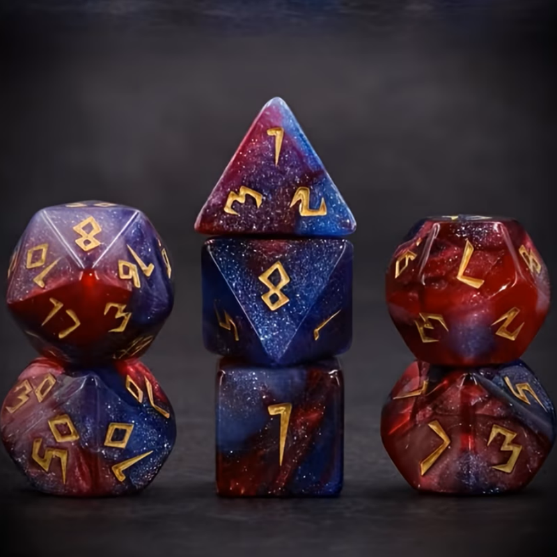 Hocus Pocus - 7 Piece Polyhedral Dice Set + Dice Bag