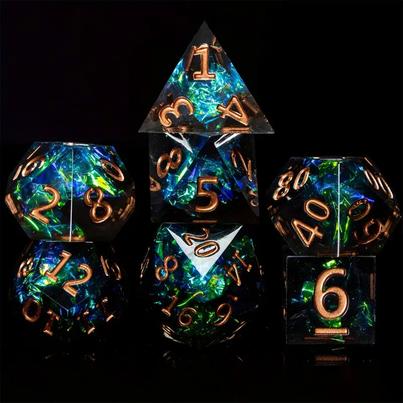 Underdark Visions - Sharp Edge Dice Set & Dice Case