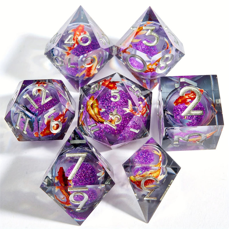 Ike No Koi - Liquid Core Sharp Edge Dice Set