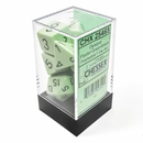 Chessex Opaque Polyhedral Pastel Green/Black 7 Piece Polyhedral Dice Set (CHX 25465)