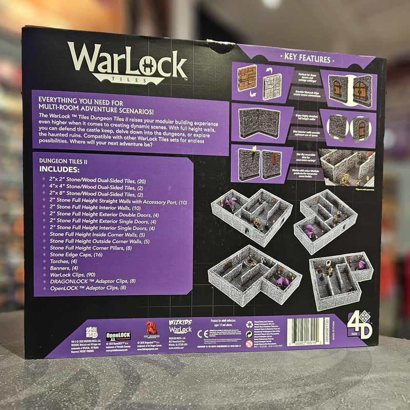 Dungeon Tiles II - Full Height Stone Walls - WarLock Tiles Base Set