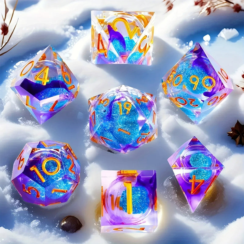 Winter Wonderland - Liquid Core Sharp Edge Dice Set