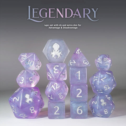 'Legendary' 14pc Dice Set by Kraken Dice