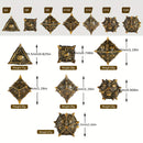Awakened Wyrm - 7 Piece Metal Polyhedral Dice Set & Dice Case