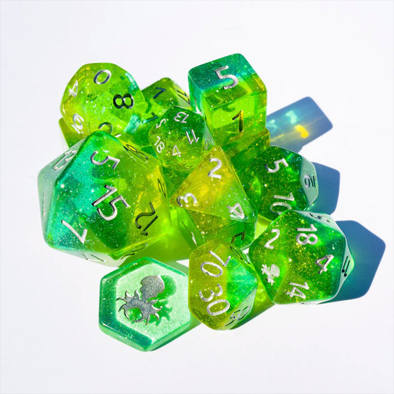 Sylvan 14pc Dice Set by Kraken Dice