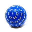 D100 (One Hundred Sided Dice) - Blue/White